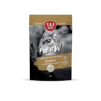 TAF PETS NEOW PREMIUM ADULT CAT WET FOOD CHICKEN POUCH 80gr