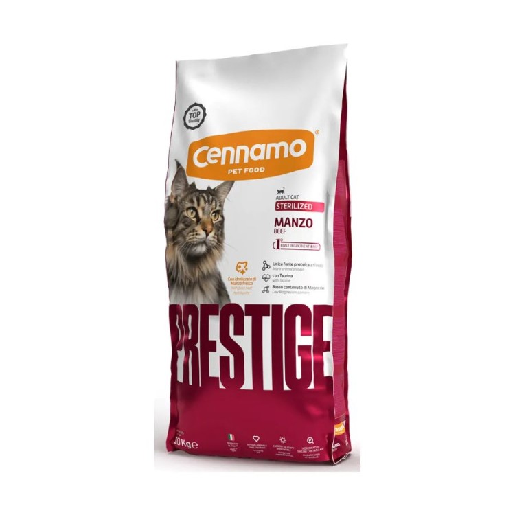 CENNAMO PRESTIGE STERILISED ADULT CAT BEEF 10kg