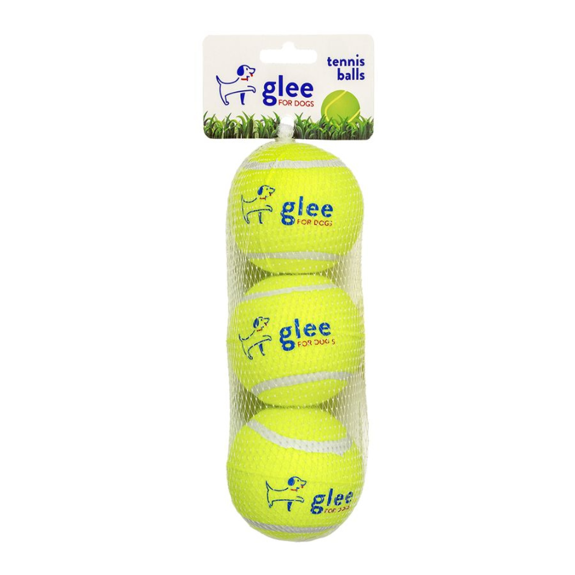 GLEE TENNIS BALLS ΚΙΤΡΙΝΟ ΠΑΙΧΝΙΔΙ ΣΚΥΛΟΥ 7.5cm 3pcs