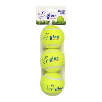 GLEE TENNIS BALLS ΚΙΤΡΙΝΟ ΠΑΙΧΝΙΔΙ ΣΚΥΛΟΥ 7.5cm 3pcs