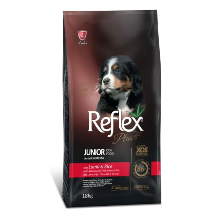 REFLEX PLUS MAXI JUNIOR DOG ΑΡΝΙ ΚΑΙ ΡΥΖΙ 18kg REFLEX PLUS MAXI JUNIOR DOG ΑΡΝΙ ΚΑΙ ΡΥΖΙ 18kg