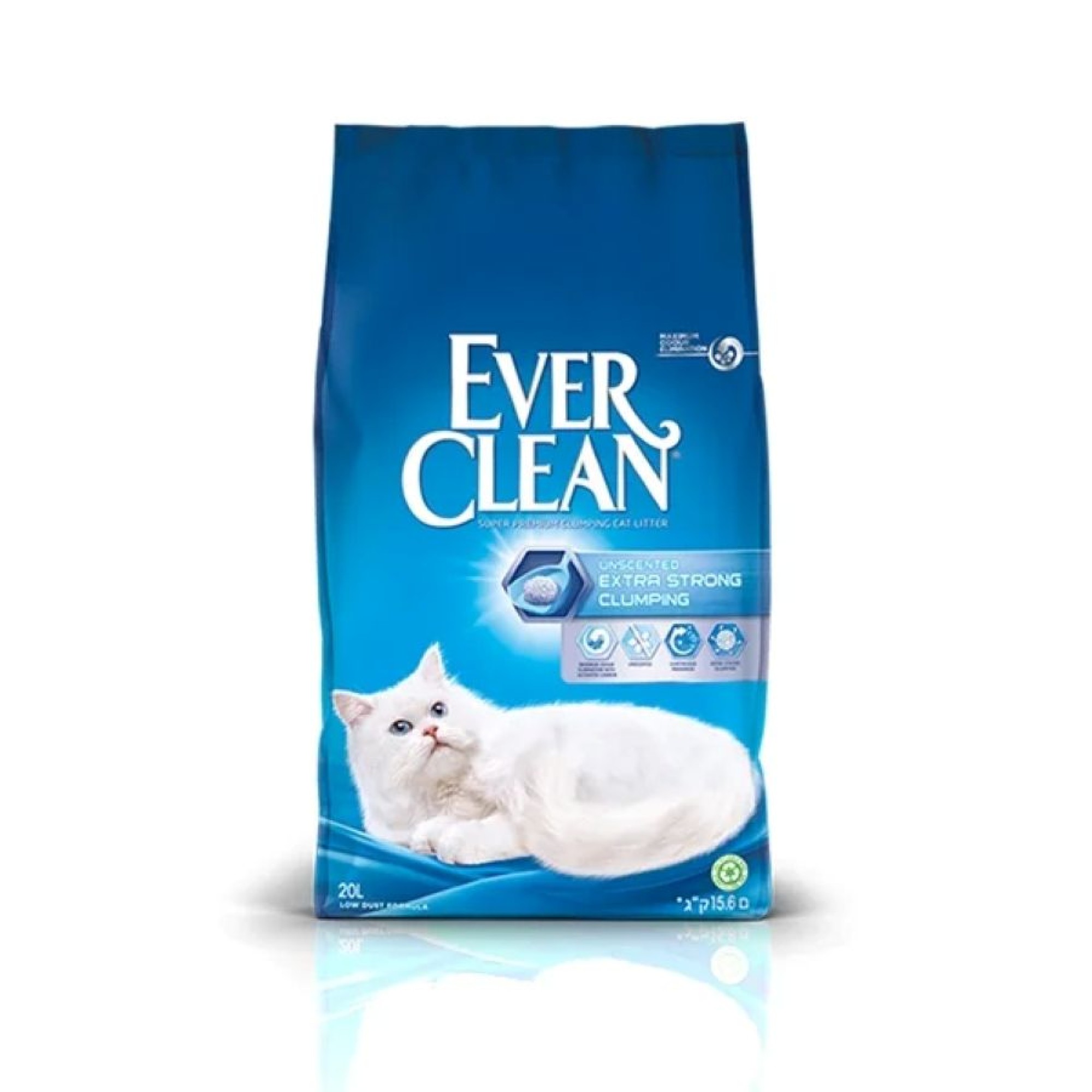 EVER CLEAN EXTRA STRONG UNSCENTED CLUMPING CAT LITTER 20lt