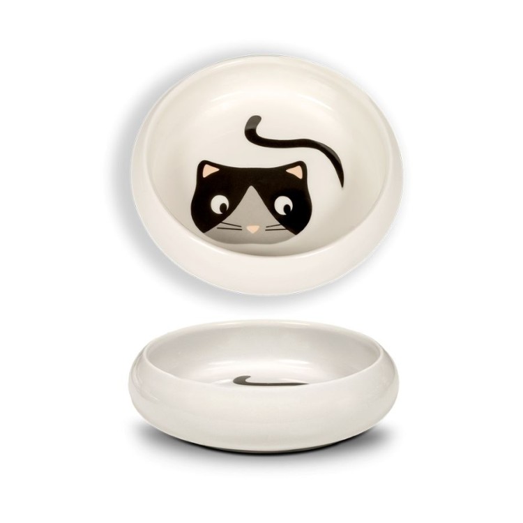 GLEE WAG SMALL ΚΕΡΑΜΙΚΟ ΜΠΟΛ ΓΑΤΑΣ ΛΕΥΚΟ ΜΕ ΜΑΥΡΟ 250ml GLEE WAG SMALL ΚΕΡΑΜΙΚΟ ΜΠΟΛ ΓΑΤΑΣ ΛΕΥΚΟ ΜΕ ΜΑΥΡΟ 250ml