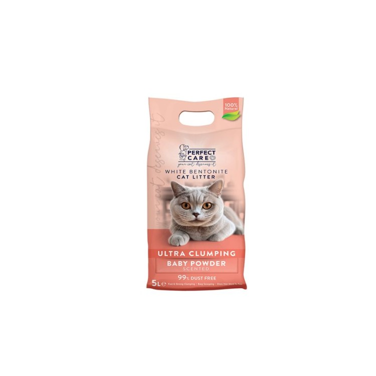 PERFECT CARE ΑΜΜΟΣ ΓΑΤΑΣ ΜΠΕΤΟΝΙΤΗΣ BABY BOWDER 5L