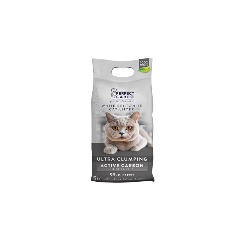 PERFECT CARE ΑΜΜΟΣ ΓΑΤΑΣ ΜΠΕΤΟΝΙΤΗΣ ACTIVE CARBON 5L