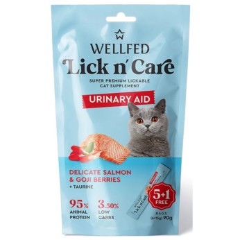 WELLFED LICK N CARE URINARY AID ΚΡΕΜΩΔΗΣ ΛΙΧΟΥΔΙΑ ΓΑΤΑΣ ΜΕ ΣΟΛΟΜΟ ΚΑΙ ΣΜΕΟΥΡΑ 90gr WELLFED LICK N CARE URINARY AID ΚΡΕΜΩΔΗΣ ΛΙΧΟΥΔΙΑ ΓΑΤΑΣ ΜΕ ΣΟΛΟΜΟ ΚΑΙ ΣΜΕΟΥΡΑ 90gr