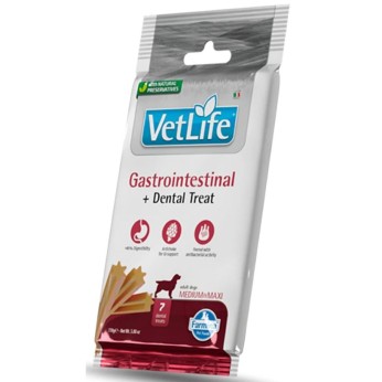VET LIFE DENTAL TREAT GASTROINTESTINAL ADULT MEDIUM MAXI DOG 7 STICKS 110gr