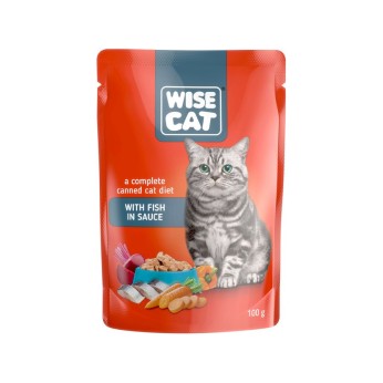 WISE CAT ADULT CAT WET FOOD ΨΑΡΙ ΣΕ ΣΑΛΤΣΑ 100G