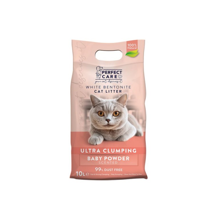 PERFECT CARE ΑΜΜΟΣ ΓΑΤΑΣ ΜΠΕΤΟΝΙΤΗΣ BABY BOWDER 10L