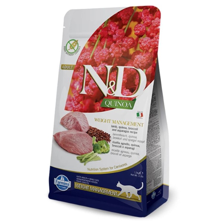 ND QUINOA WEIGHT MANAGEMENT LAMP AND BROCCOLI ADULT CAT 1.5kg