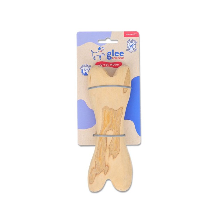 GLEE NATURALS COFFEE WOOD ΠΑΙΧΝΙΔΙ ΣΚΥΛΟΥ ΚΟΚΚΑΛΟ ΞΥΛΟ ΜΑΣΗΣΗΣ LARGE 20cm