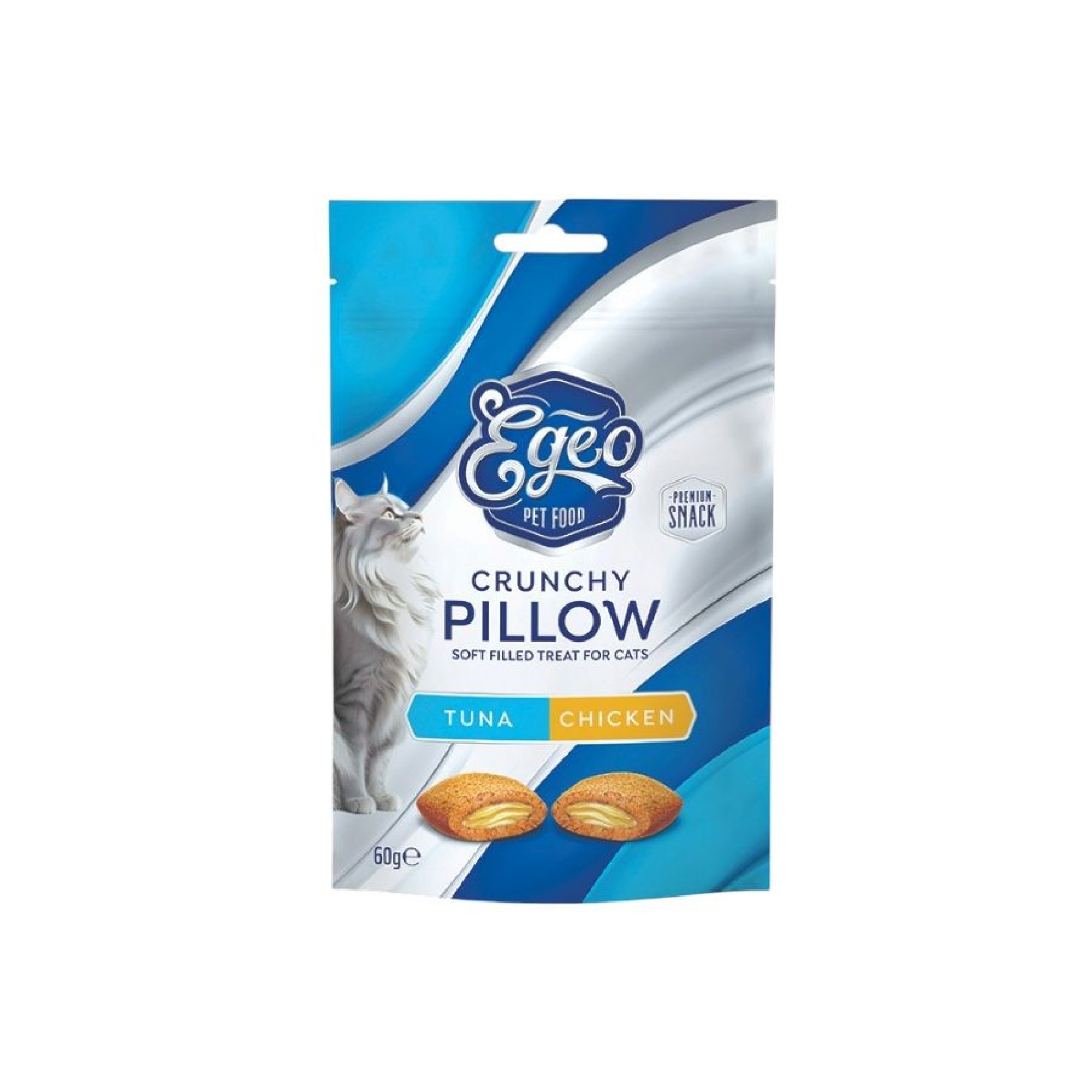 EGEO ADULT CAT CRUNCHY PILLOW ΤΟΝΟΣ ΚΑΙ ΚΟΤΟΠΟΥΛΟ 60gr