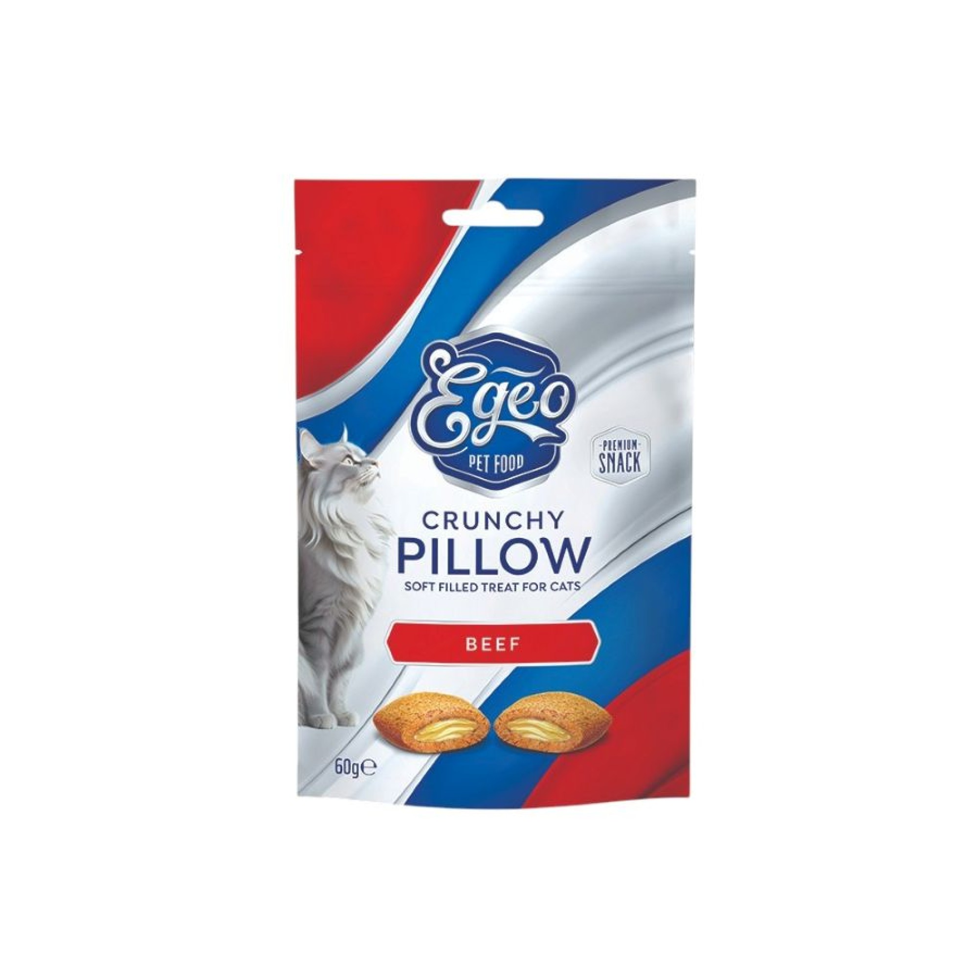 EGEO ADULT CAT CRUNCHY PILLOW ΒΟΔΙΝΟ 60gr