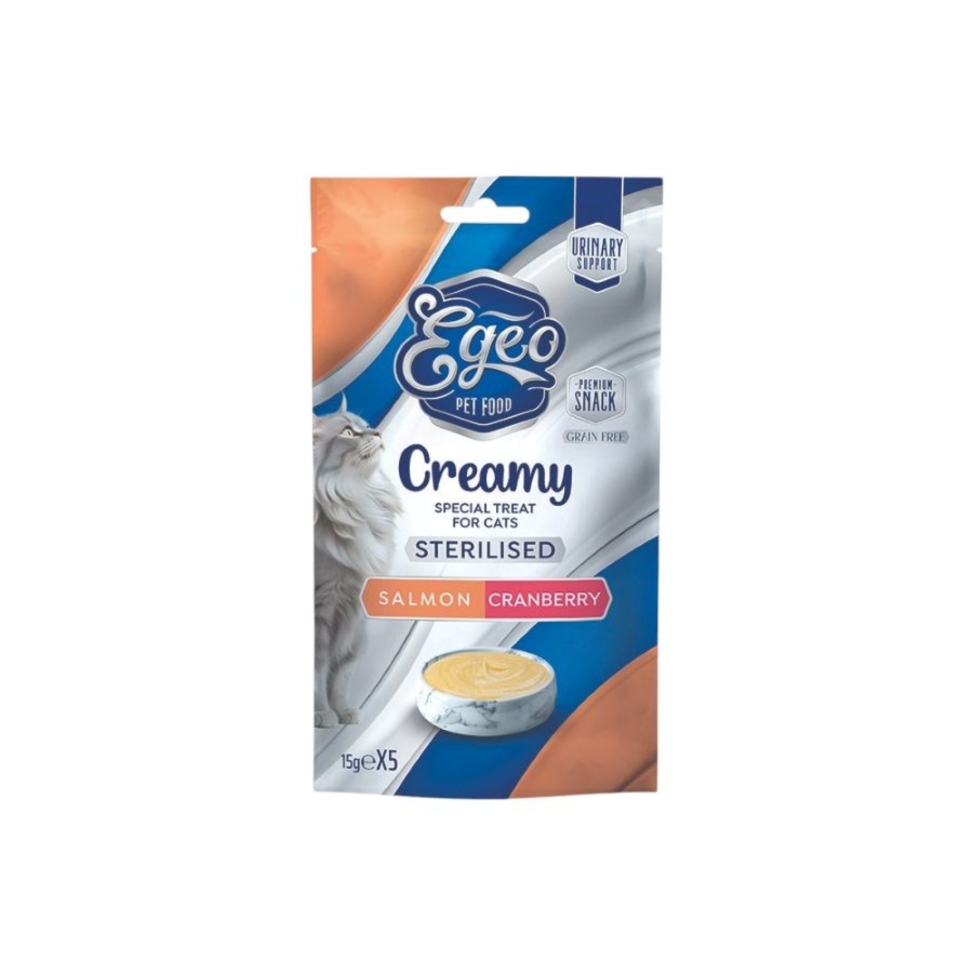 EGEO STERILISED ADULT CAT CREAMY ΣΟΛΟΜΟΣ ΚΑΙ CRANBERRY 75gr