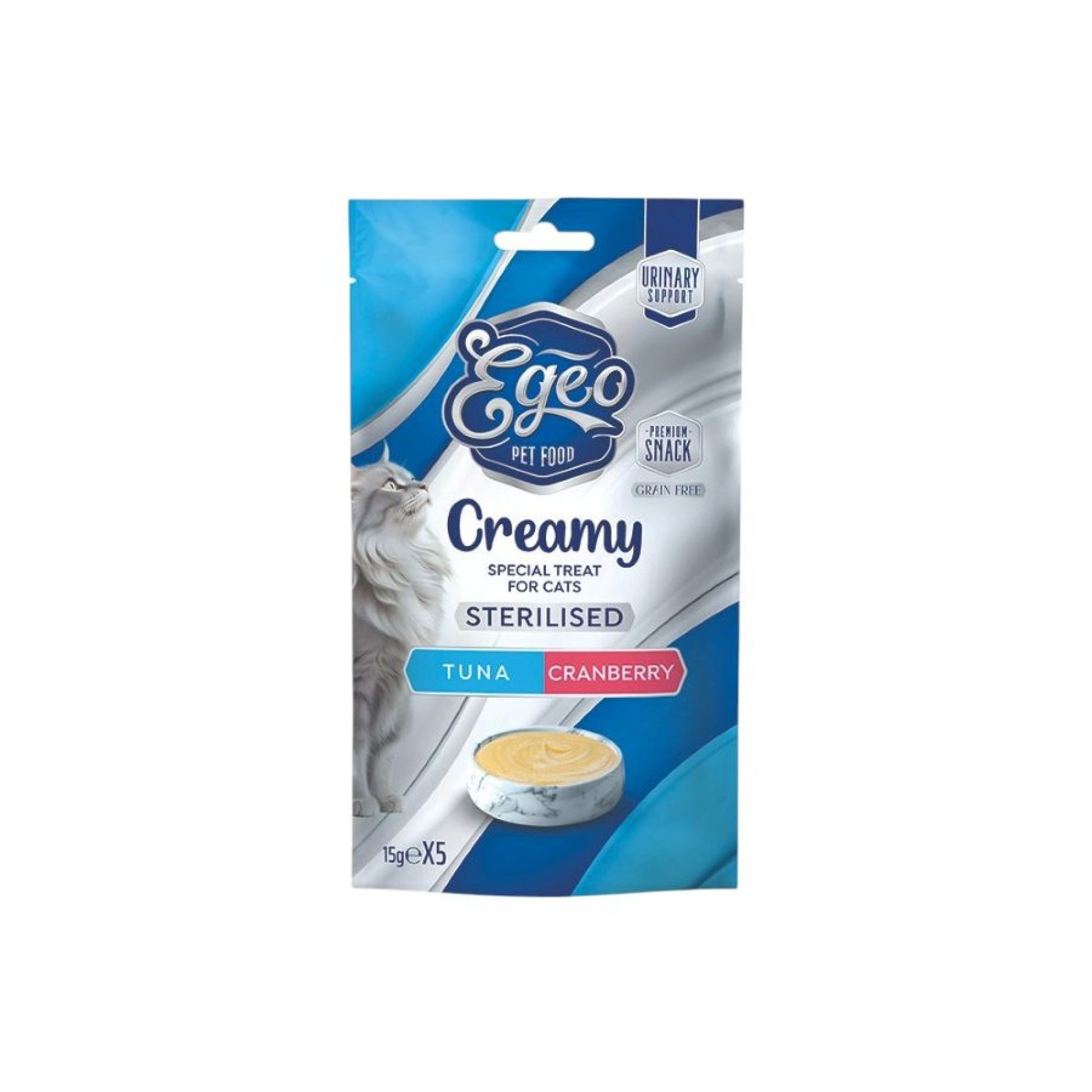 EGEO STERILISED ADULT CAT CREAMY ΤΟΝΟΣ ΚΑΙ CRANBERRY 75gr