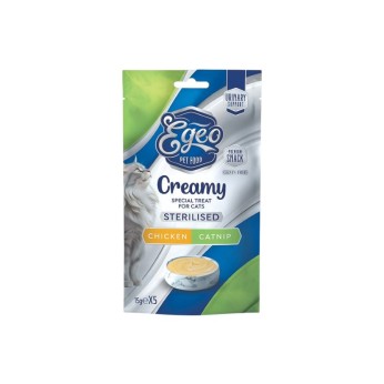 EGEO STERILISED ADULT CAT CREAMY ΚΟΤΟΠΟΥΛΟ ΚΑΙ CATNIP 75gr EGEO STERILISED ADULT CAT CREAMY ΚΟΤΟΠΟΥΛΟ ΚΑΙ CATNIP 75gr