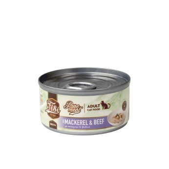 FISI PURE MEAT ADULT CAT WET FOOD ΣΚΟΥΜΠΡΙ ΚΑΙ ΒΟΔΙΝΟ ΣΕ ΖΩΜΟ 80gr