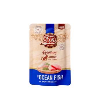 FISI PURE MEAT ADULT CAT WET FOOD MOUSSE ΨΑΡΙΑ ΩΚΕΑΝΟΥ 80gr
