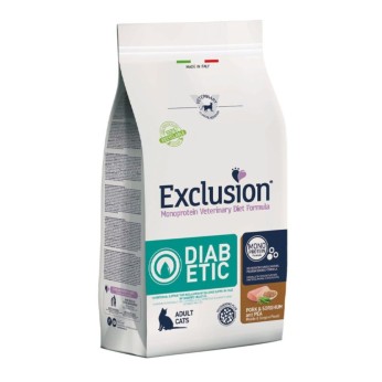 EXCLUSION VETERINARY DIET DIABETIC ADULT CAT PORK SORGHUM AND PEA 1.5kg