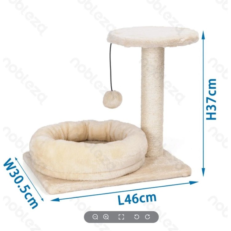 NOBLEZA MINI CAT TREE WITH CAT BET 46x30.5x37cm NOBLEZA MINI CAT TREE WITH CAT BET 46x30.5x37cm
