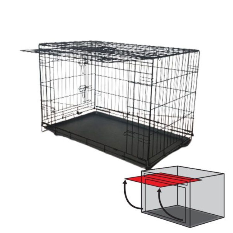 KOWLOON WIRE CRATE ΜΕ 2 ΠΟΡΤΕΣ EXTRA XLARGE ΓΙΑ ΣΚΥΛΟ ΚΑΙ ΓΑΤΑ 106x70x76cm