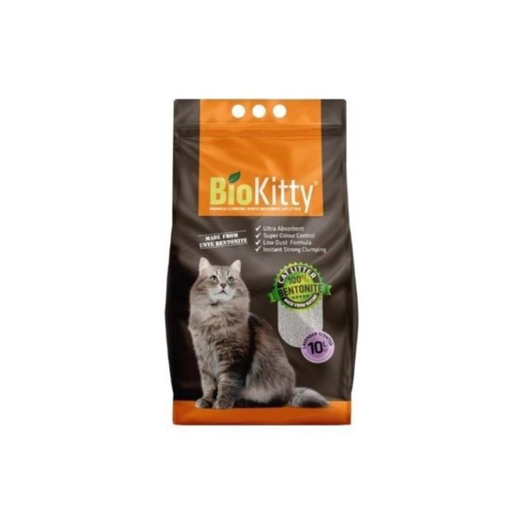 BIO KITTY PREMIUM CLUMPING WHITE ΒΕΝΤΟΝΙΤE LEVANDER ΑΜΜΟΣ ΥΓΙΕΙΝΗΣ ΓΑΤΑΣ 10lt