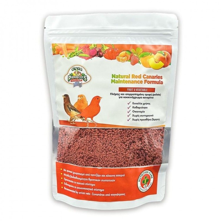 EVIA PARROTS NATURAL RED CANARIES MAINTENANCE FORMULA 500gr EVIA PARROTS NATURAL RED CANARIES MAINTENANCE FORMULA 500gr