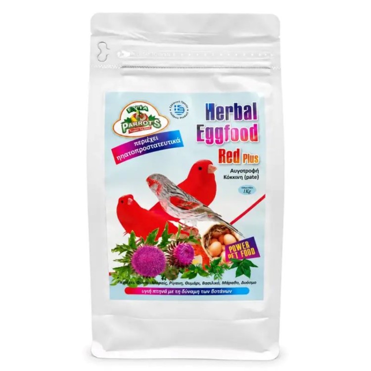 EVIA PARROTS HERBAL EGGFOOD RED PLUS 1kg EVIA PARROTS HERBAL EGGFOOD RED PLUS 1kg