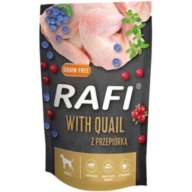 RAFI ADULT DOG WET FOOD ΟΡΤΥΚΙ BLUEBERRY AND CRANBERRY ΠΑΤΕ ΦΑΚΕΛΑΚΙ 500gr
