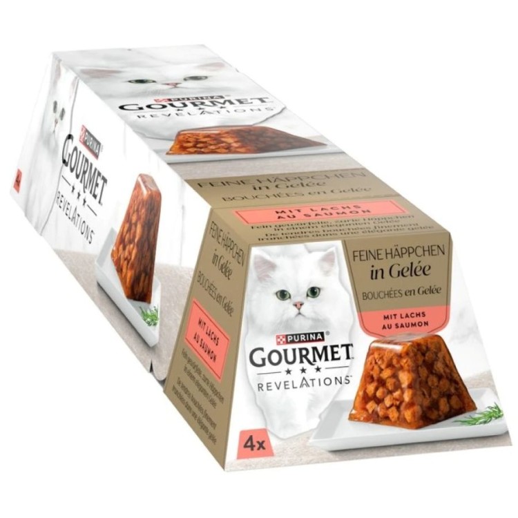 PURINA GOURMET REVELATIONS FINE CUTS ADULT CATS ΚΟΜΜΑΤΑΚΙΑ ΣΟΛΟΜΟΥ ΣΕ ΖΕΛΕ 4x57gr PURINA GOURMET REVELATIONS FINE CUTS ADULT CATS ΚΟΜΜΑΤΑΚΙΑ ΣΟΛΟΜΟΥ ΣΕ ΖΕΛΕ 4x57gr