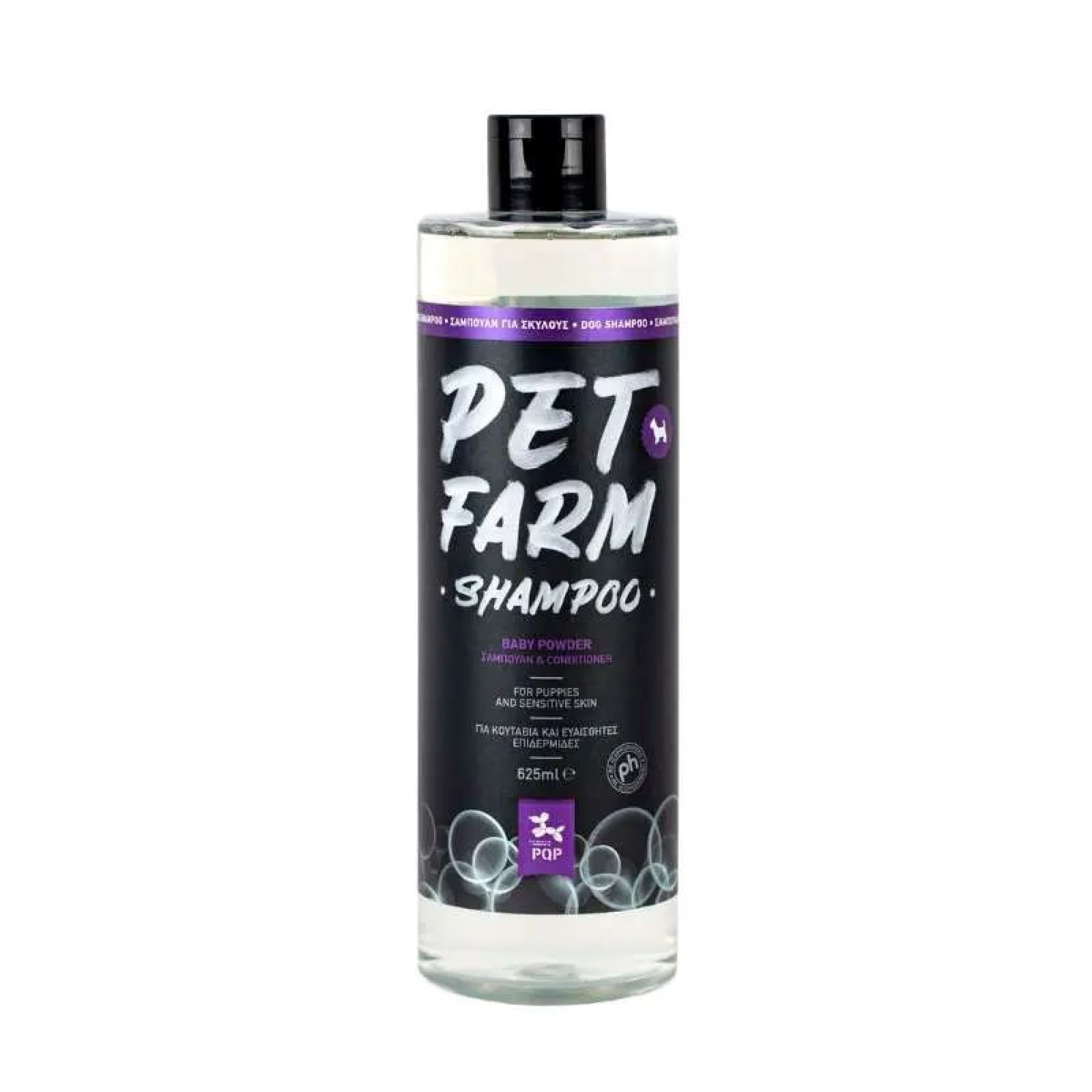 PQP PET FARM SHAMPOO AND CONDITIONER ΣΚΥΛΟΥ BABY POWDER 625ml