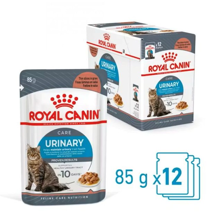 ROYAL CANIN ADULT CAT URINARY CARE THIN SLICES IN GRAVY 12x85gr ROYAL CANIN ADULT CAT URINARY CARE THIN SLICES IN GRAVY 12x85gr