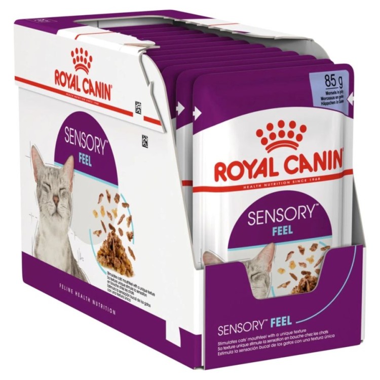 ROYAL CANIN SENSORY TASTE ADULT CAT CHUNKS IN GRAVY POUCH 12X85gr