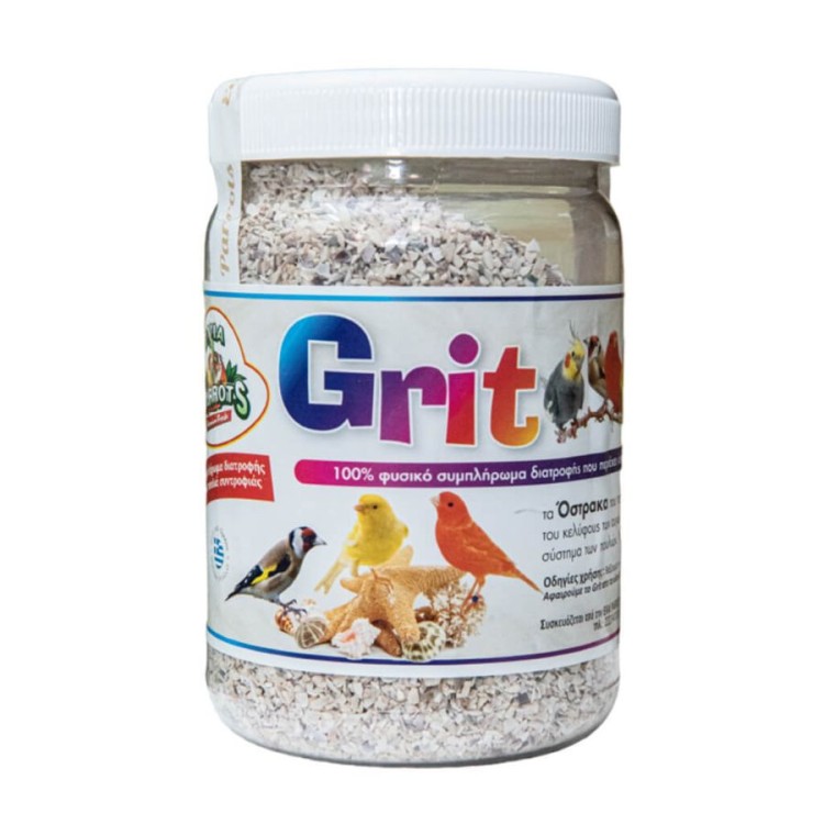 EVIA PARROTS GRIT ΣΥΜΠΛΗΡΩΜΑ ΔΙΑΤΡΟΦΗΣ ΜΕ ΟΣΤΡΑΚΑ 900gr