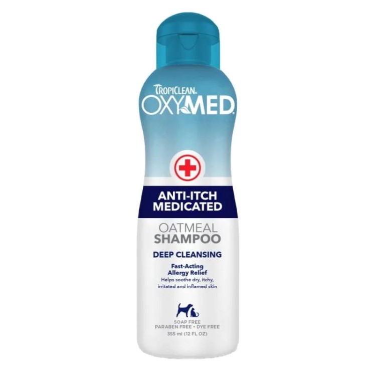 TROPICLEAN OXYMED MEDICATED ANTI ITCH OATMEAL SHAMPOO 354ml