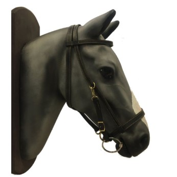 ΔΕΡΜΑΤΙΝΗ ΜΑΥΡΗ ΚΕΦΑΛΑΡΙΑ ΚΑΙ ΚΑΠΙΣΤΡΙ WEST STOCK BRIDLE LW4053 ME HNIA