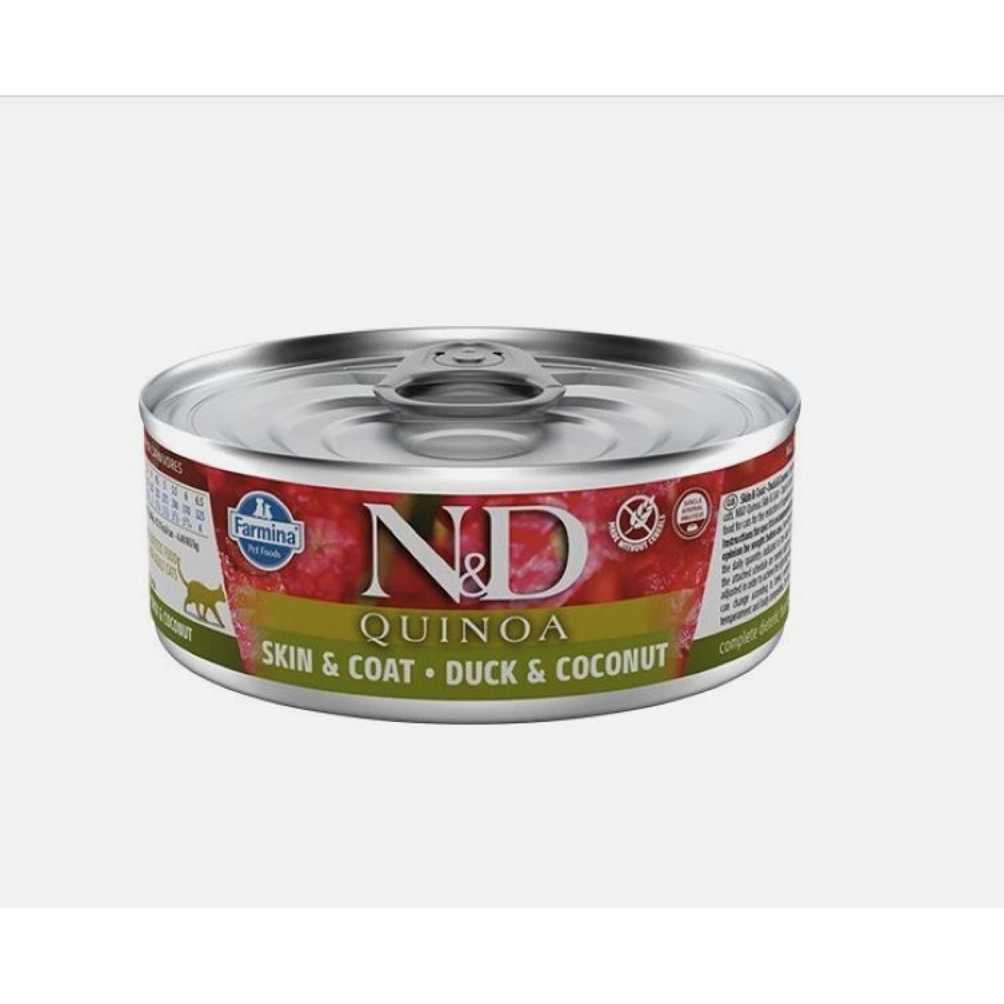 ND QUINOA ADULT CAT SKIN AND COAT WET FOOD ΠΑΠΙΑ ΚΙΝΟΑ ΚΑΙ ΚΑΡΥΔΑ 80gr