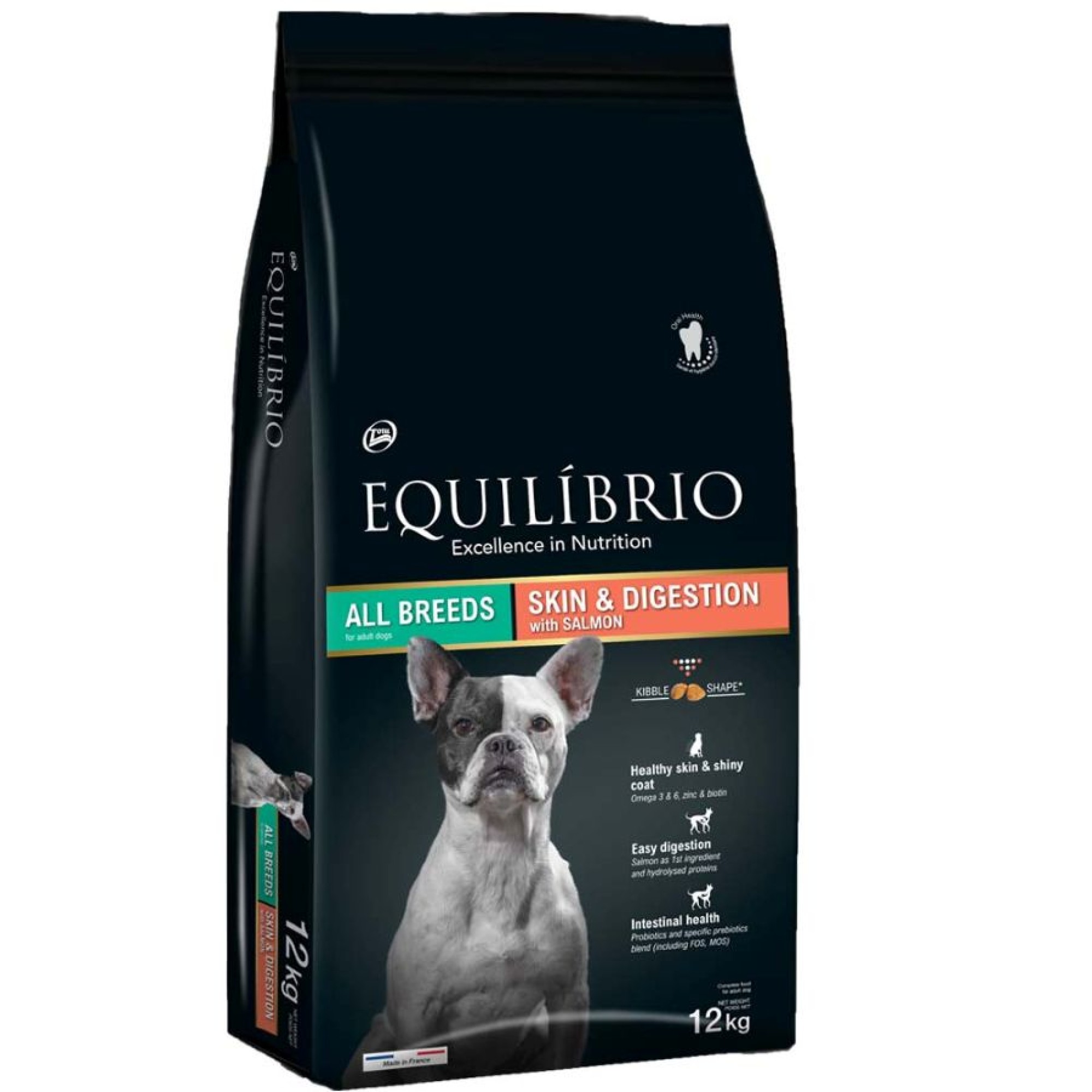 EQUILIBRIO ADULT DOG SKIN AND DIGESTION ΜΕ ΣΟΛΟΜΟ 12kg