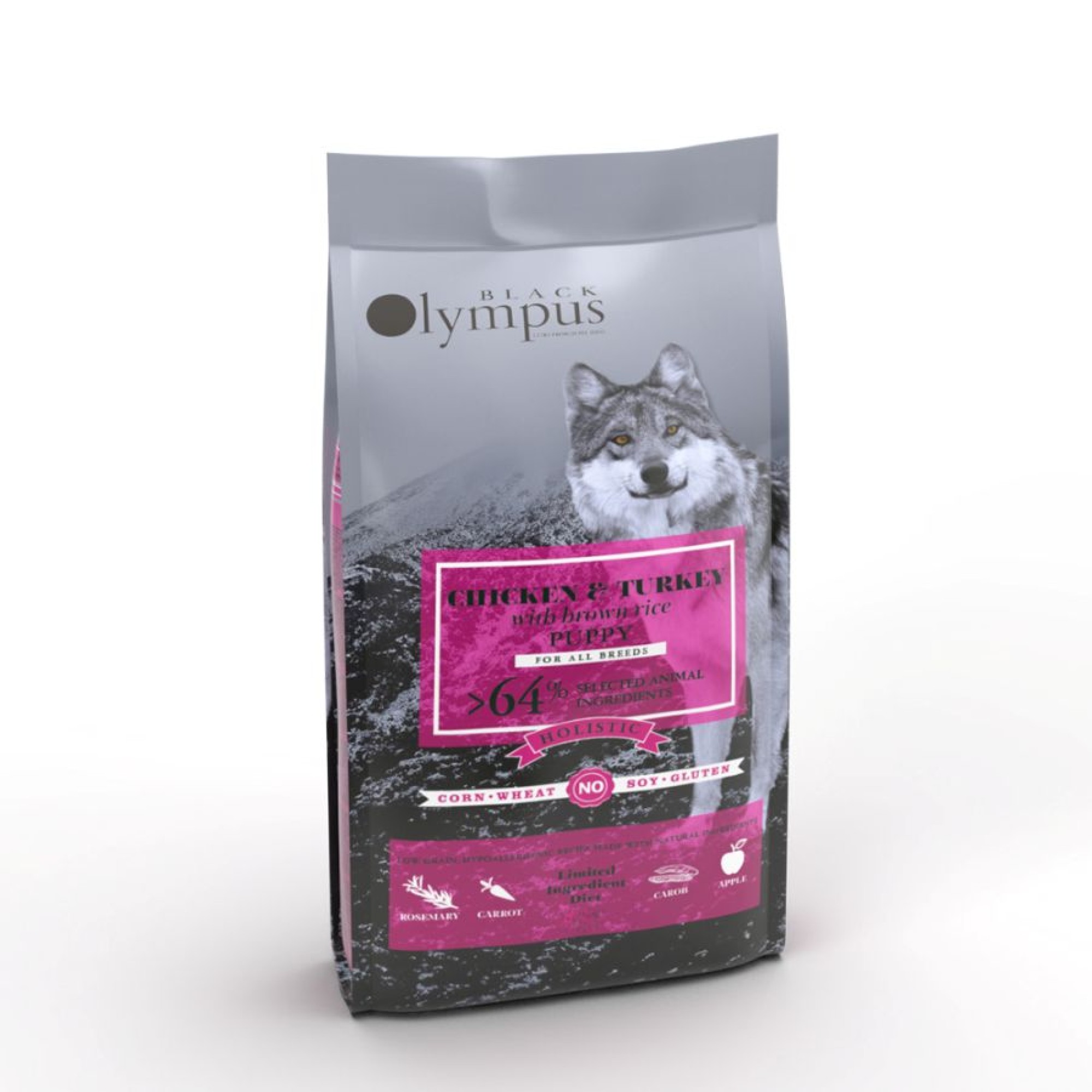 BLACK OLYMPUS LOW GRAIN PUPPY MEDIUM ΚΟΤΟΠΟΥΛΟ ΓΑΛΟΠΟΥΛΟ ΚΑΙ ΚΑΣΤΑΝΟ ΡΥΖΙ 12kg