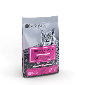 BLACK OLYMPUS LOW GRAIN ADULT CAT AND KITTEN ΚΟΤΟΠΟΥΛΟ ΚΡΙΛ ΚΑΙ ΚΑΣΤΑΝΟ ΡΥΖΙ 1.5kg
