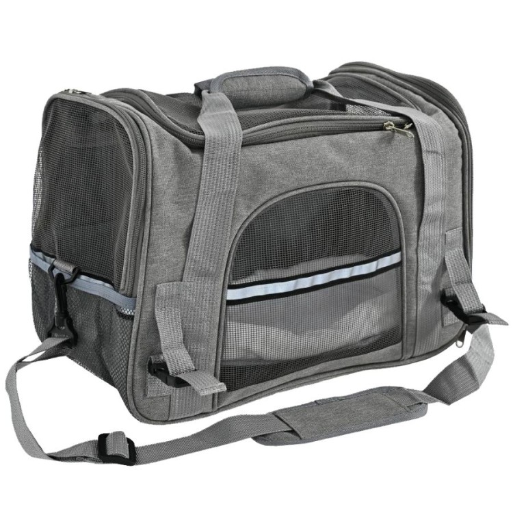 PET CAMELOT OXFORD LIGHT GREY ΤΣΑΝΤΑ ΜΕΤΑΦΟΡΑΣ 42x25x30cm