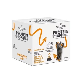 WELLFED FREEZE DRIED PROTEIN TOPPIN DIGESTIVE AID ΣΥΜΠΛΗΡΩΜΑ ΔΙΑΤΡΟΦΗΣ ΓΑΤΑΣ ΚΟΛΟΚΥΘΑ ΚΑΙ ΑΥΓΟ 12pcs x 6gr WELLFED FREEZE DRIED PROTEIN TOPPIN DIGESTIVE AID ΣΥΜΠΛΗΡΩΜΑ ΔΙΑΤΡΟΦΗΣ ΓΑΤΑΣ ΚΟΛΟΚΥΘΑ ΚΑΙ ΑΥΓΟ 12pcs x 6gr