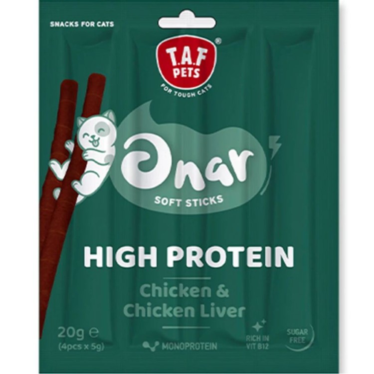 TAF PETS ONAR HIGH PROTEIN SOFT STICKS ME ΚΟΤΟΠΟΥΛΟ ΚΑΙ ΣΥΚΩΤΙ ΚΟΤΟΠΟΥΛΟΥ 4pcs x 5gr TAF PETS ONAR HIGH PROTEIN SOFT STICKS ME ΚΟΤΟΠΟΥΛΟ ΚΑΙ ΣΥΚΩΤΙ ΚΟΤΟΠΟΥΛΟΥ 4pcs x 5gr