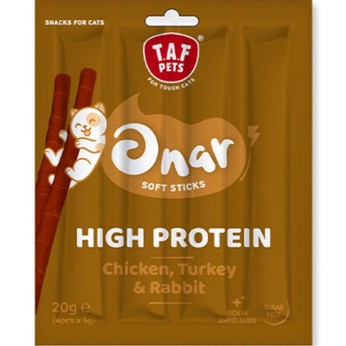 TAF PETS ONAR HIGH PROTEIN SOFT STICKS ME ΚΟΤΟΠΟΥΛΟ ΓΑΛΟΠΟΥΛΑ ΚΑΙ ΚΟΥΝΕΛΙ 4pcs x 5gr TAF PETS ONAR HIGH PROTEIN SOFT STICKS ME ΚΟΤΟΠΟΥΛΟ ΓΑΛΟΠΟΥΛΑ ΚΑΙ ΚΟΥΝΕΛΙ 4pcs x 5gr