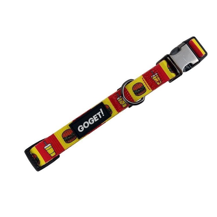 GO GET DOG COLLAR CLASSIC BURGER LARGE 2.5 x 50 ΕΩΣ 70cm