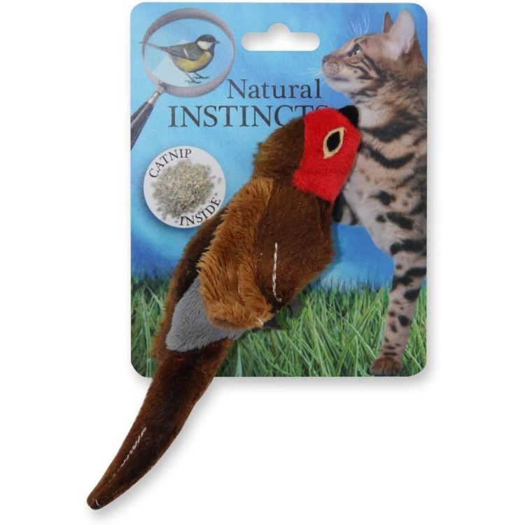 AFP ΠΑΙΧΝΙΔΙ ΓΑΤΑΣ NATURAL INSTINCTS BIRDLY ΜΕ CATNIP ΚΑΦΕ ΓΚΡΙ 15cm