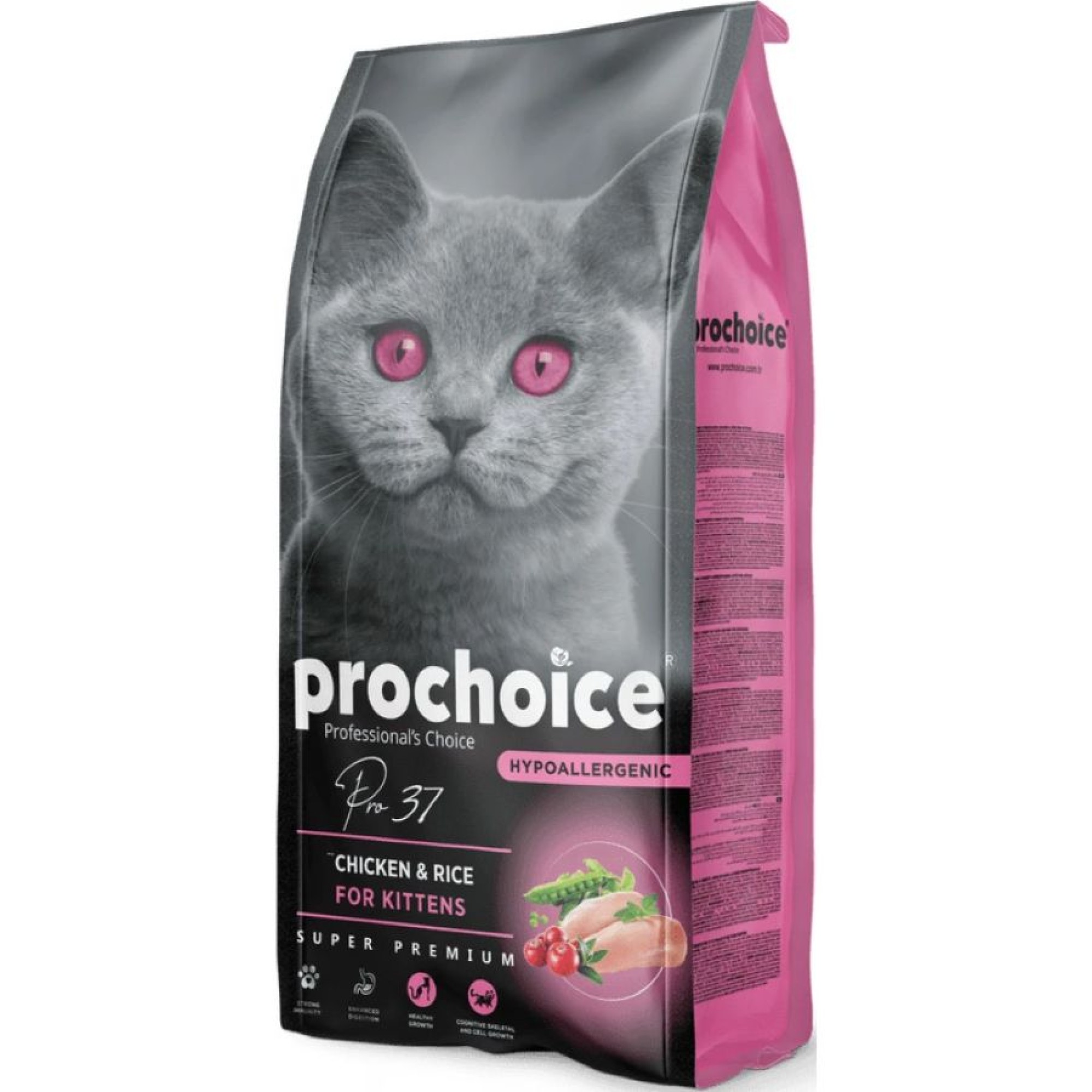 PROCHOICE SUPER PREMIUM HYPOALLERGENIC KITTEN CAT ΚΟΤΟΠΟΥΛΟ ΚΑΙ ΡΥΖΙ 15kg
