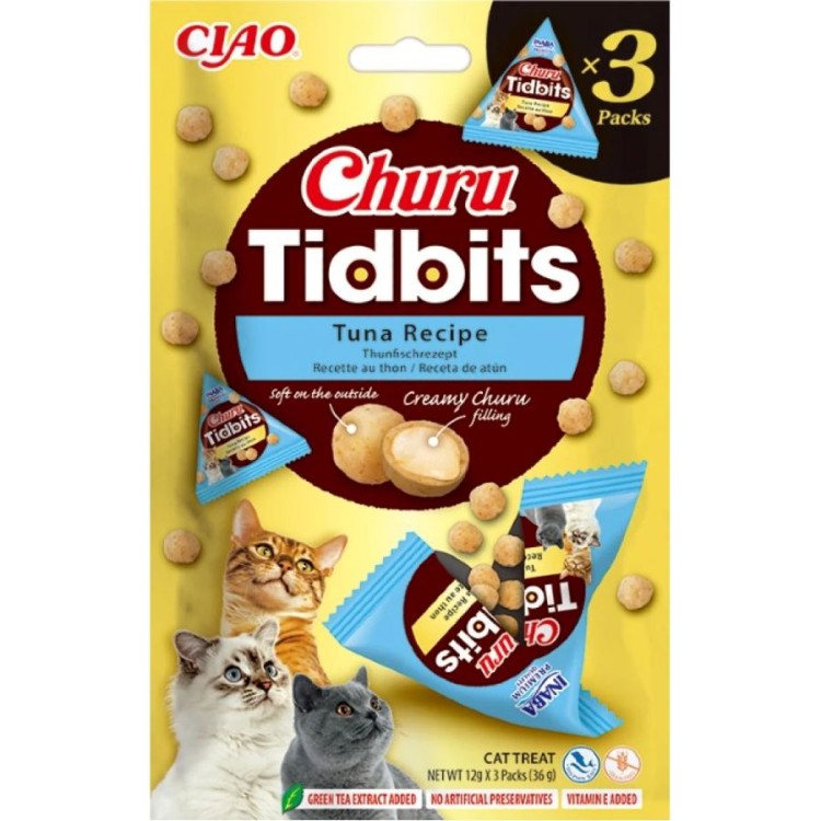CIAO CHURU TIDBITS ADULT CAT SOFT CREAMY BALLS ΤΟΝΟΣ 3pcs x 12gr CIAO CHURU TIDBITS ADULT CAT SOFT CREAMY BALLS ΤΟΝΟΣ 3pcs x 12gr