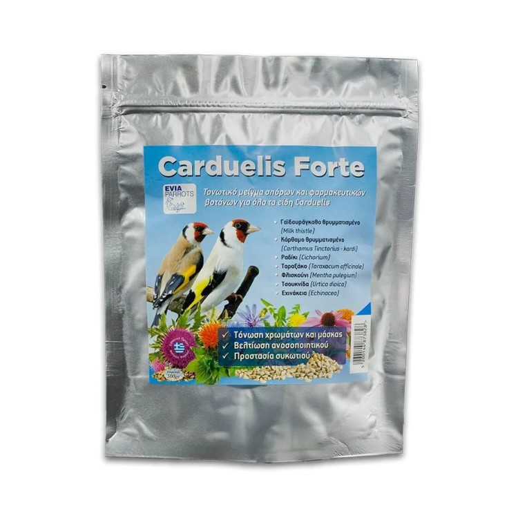 EVIA PARROTS CARDUELIS FORTE ΤΟΝΩΤΙΚΟ ΜΕΙΓΜΑ ΣΠΟΡΩΝ ΚΑΙ ΦΑΡΜΑΚΕΥΤΙΚΩΝ ΒΟΤΑΝΩΝ 500gr