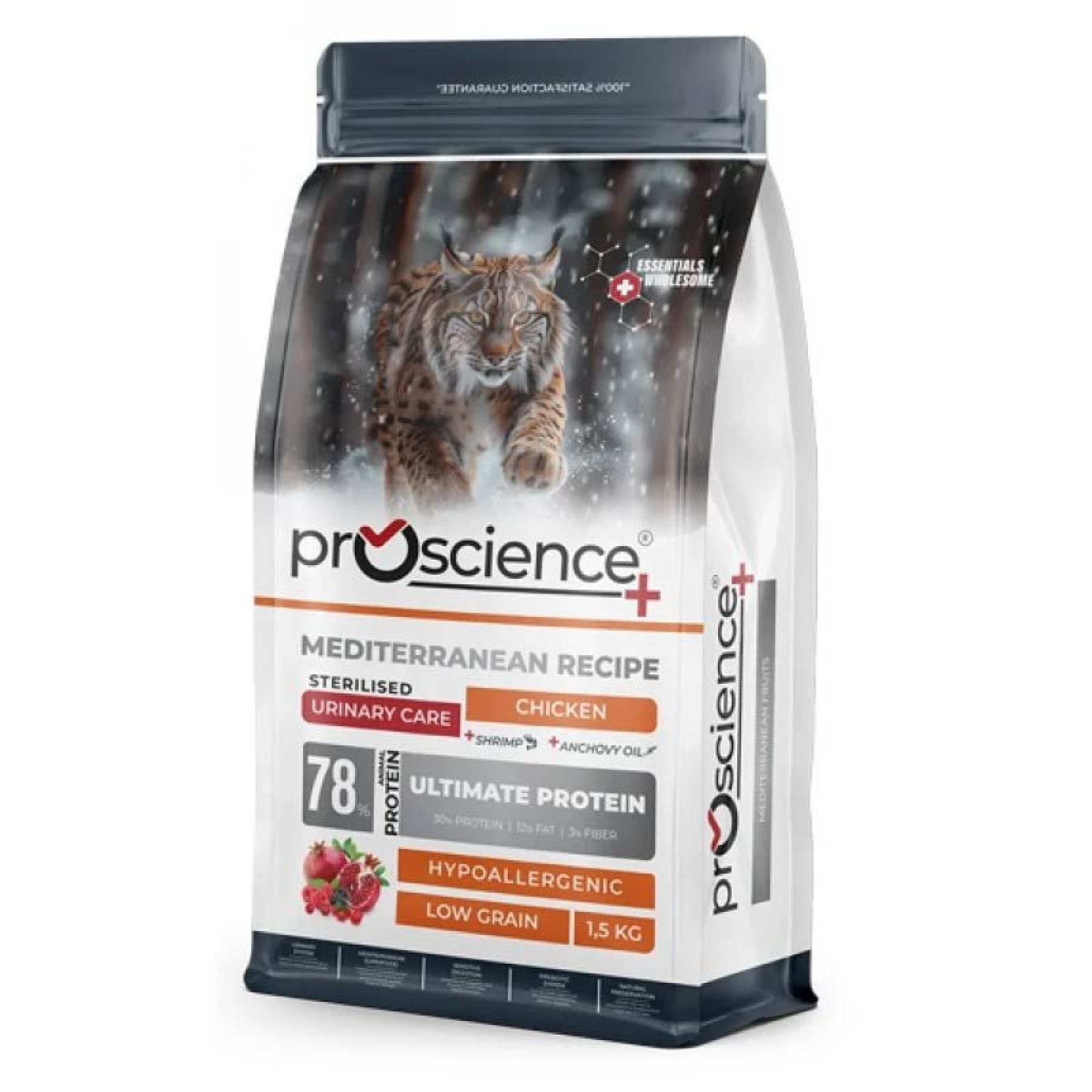 PROSCIENCE STERILISED URINARY ADULT CAT ΞΗΡΑ ΤΡΟΦΗ KOΤΟΠΟΥΛΟ 1.5kg